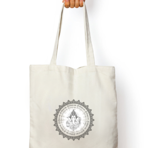 Lord Ganesh Tote Bag with Zipper